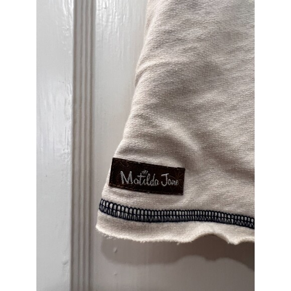 Matilda Jane Women's Full Moon Reversible Vest Navy Blue Cream Stripe Size XS - Picture 3 of 7